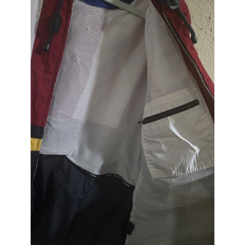 Vintage 1990s Chaps Ralph Lauren Windbreaker Men’s Multicolor Polyester Jacket M - Picture 7 of 10